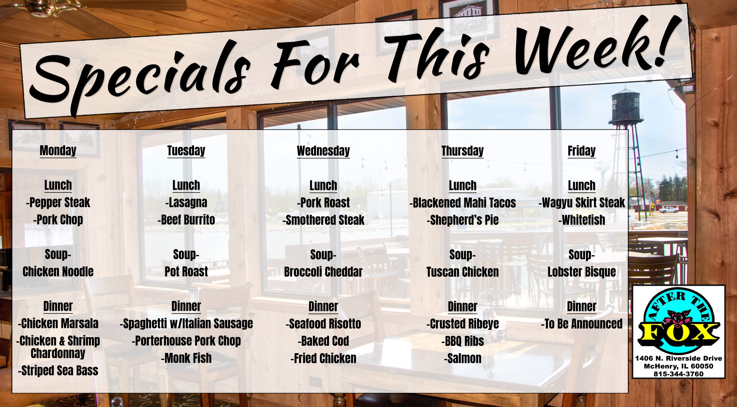 weekly menu