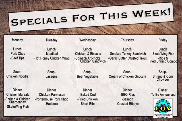 weekly menu